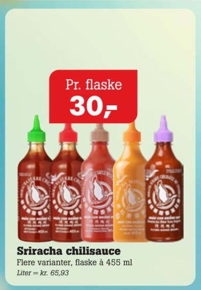 Sriracha chilisauce – Pøtzsch