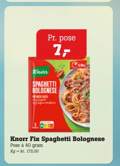 Knorr Fix Spaghetti Bolognese – Pøtzsch