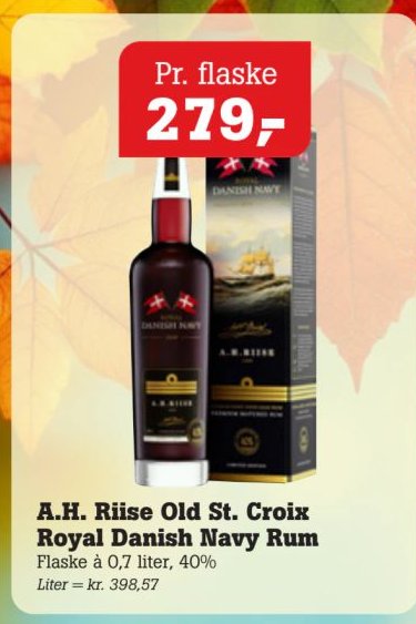 A.H. Riise Old St. Croix Royal Danish Navy Rum – Pøtzsch
