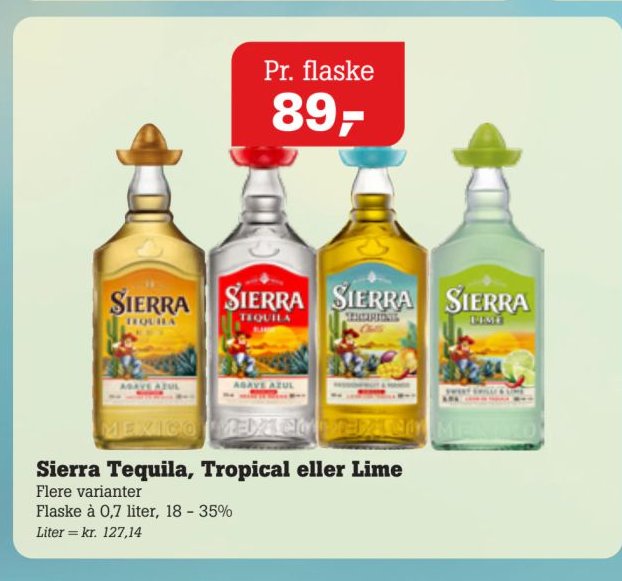Sierra Tequila, Tropical eller Lime – Pøtzsch