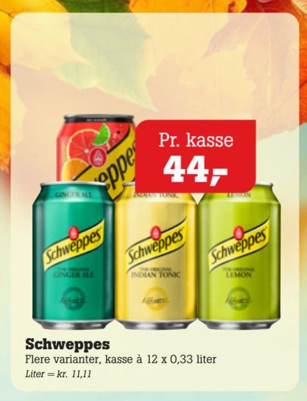 Schweppes Flere varianter, kasse à 12 x 0,33 liter – Pøtzsch