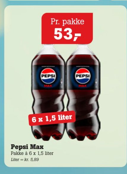 Pepsi Max Pakke à 6 x 1,5 liter – Pøtzsch
