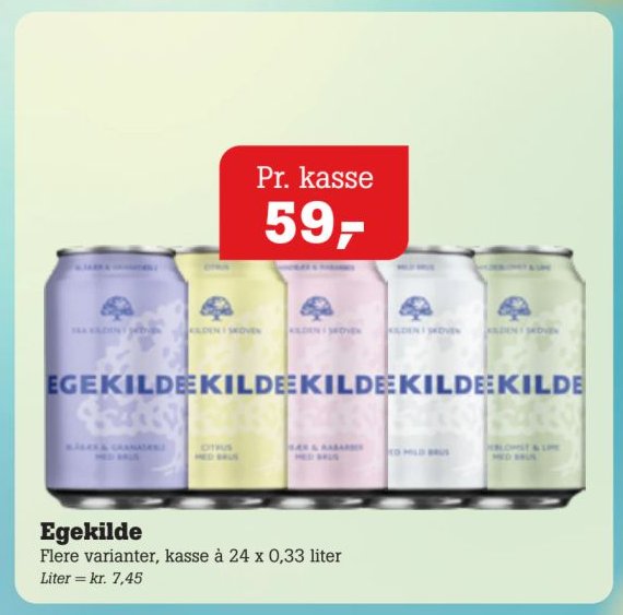 Egekilde Flere varianter, kasse à 24 x 0,33 liter – Pøtzsch