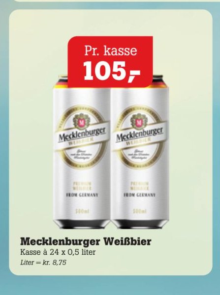 Mecklenburger Weißbier Kasse à 24 x 0,5 liter – Pøtzsch