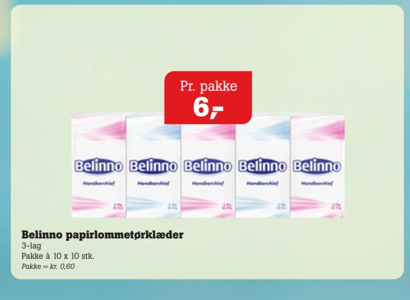 Belinno papirlommetørklæder 3-lag – Pøtzsch