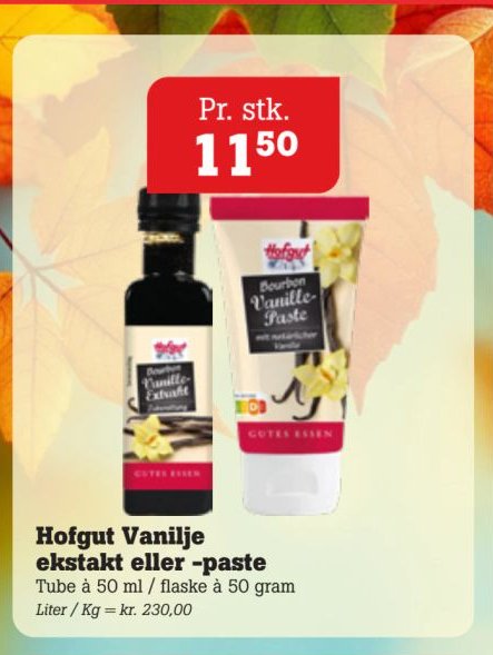 Hofgut Vanilje ekstakt eller -paste – Pøtzsch
