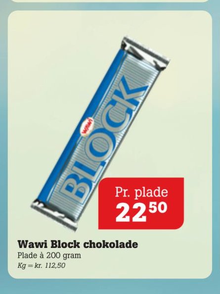 Wawi Block chokolade – Pøtzsch