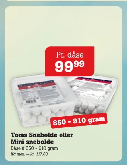 Toms Snebolde eller Mini snebolde Dåse à 850 - 910 gram – Pøtzsch