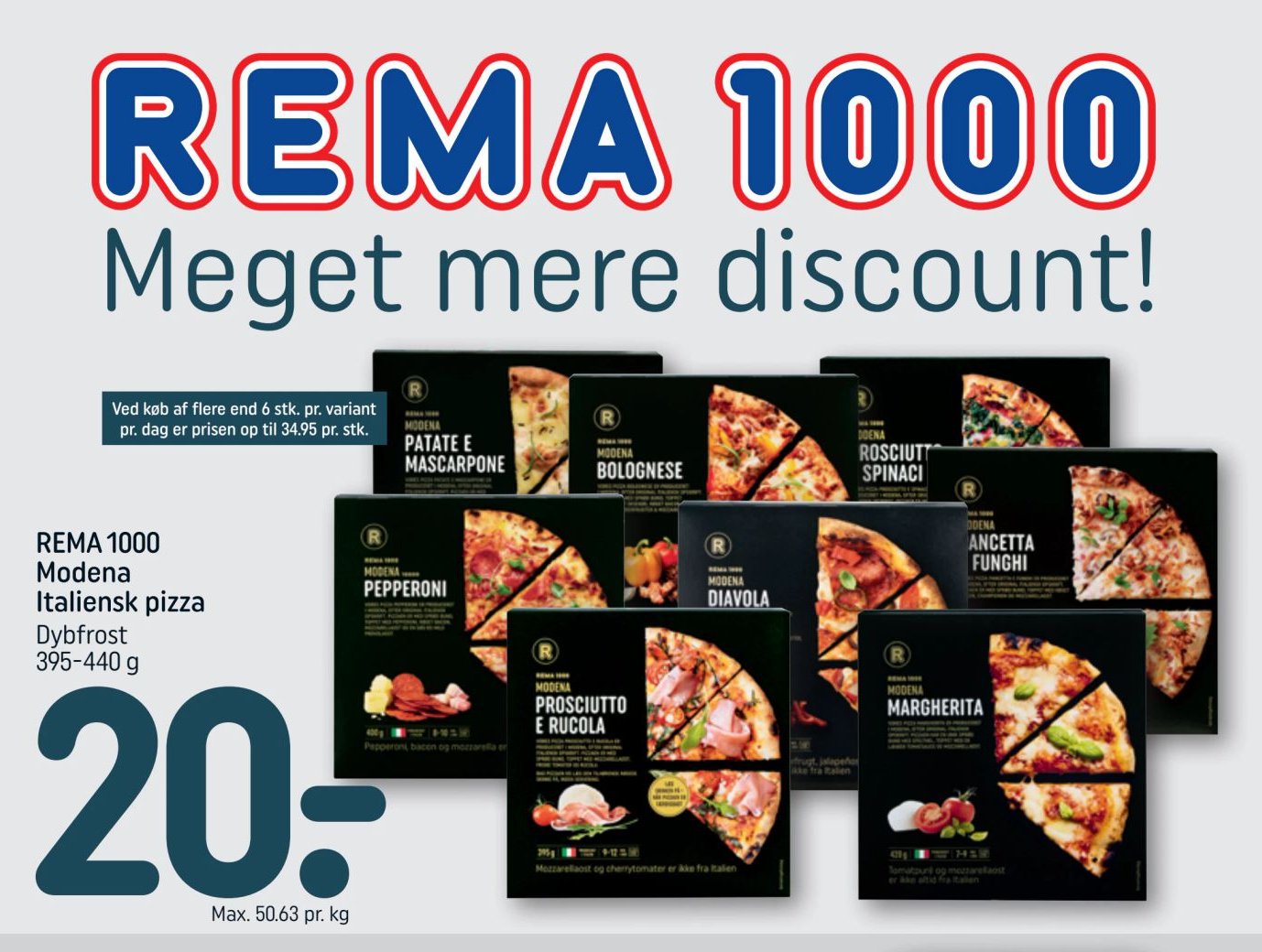 REMA 1000 Modena Italiensk pizza Dybfrost 395-440 g – Rema 1000