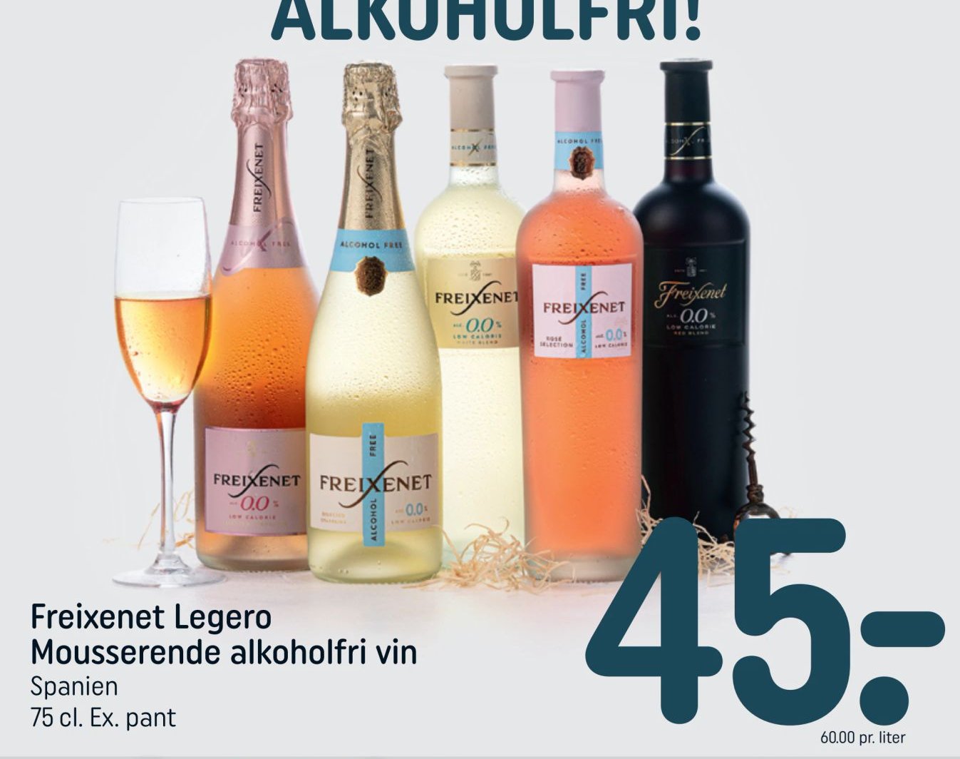 Freixenet Legero Mousserende alkoholfri vin Spanien 75 cl. Ex. pant – Rema 1000