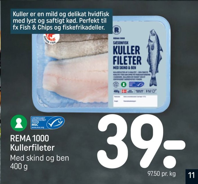 REMA 1000 Kullerfileter Med skind og ben 400 g – Rema 1000