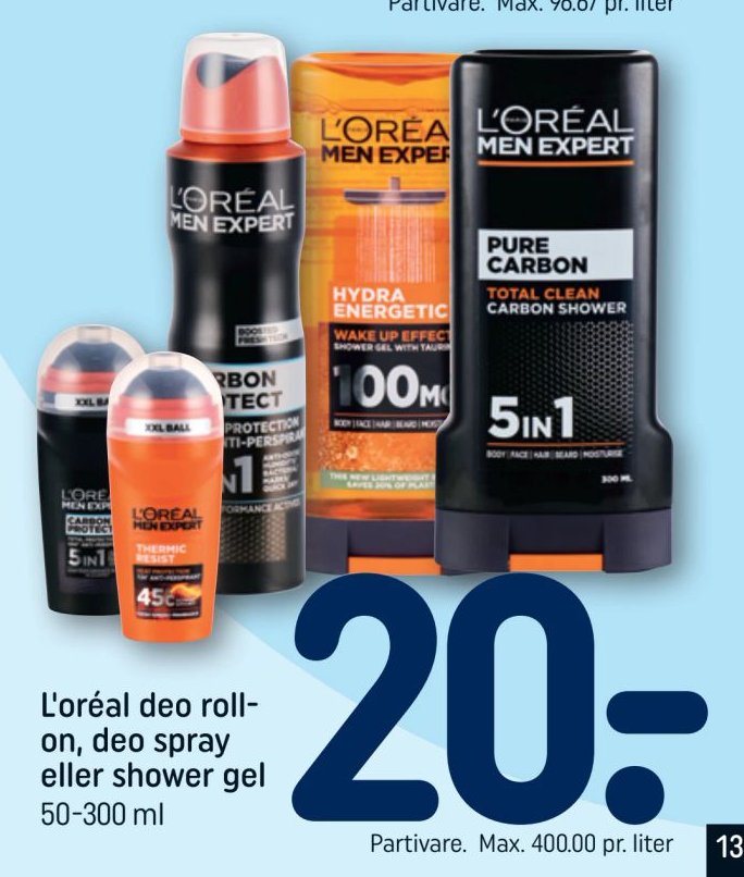 L'oréal deo roll-on, deo spray eller shower gel 50-300 ml – Rema 1000
