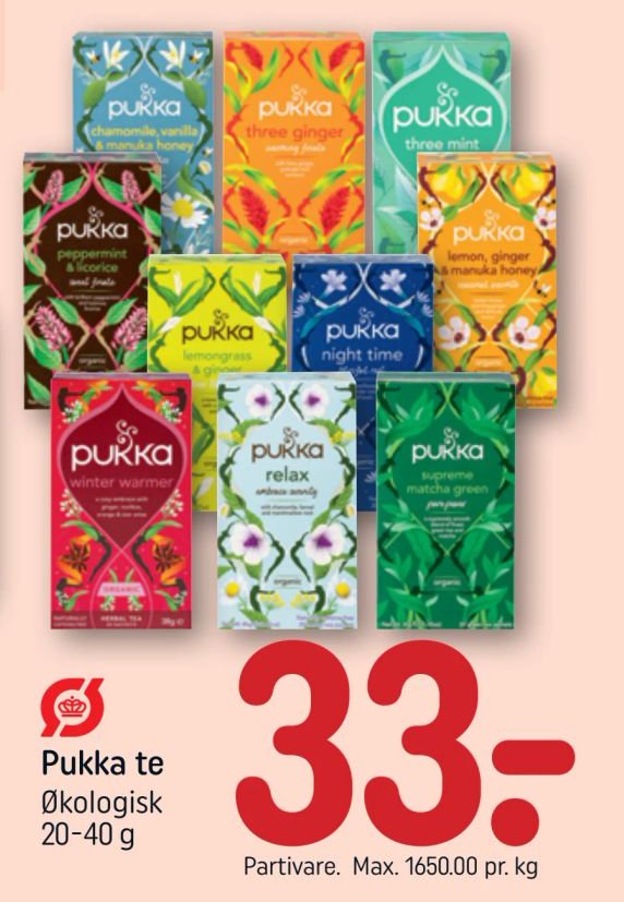 Pukka te Økologisk 20-40 g – Rema 1000
