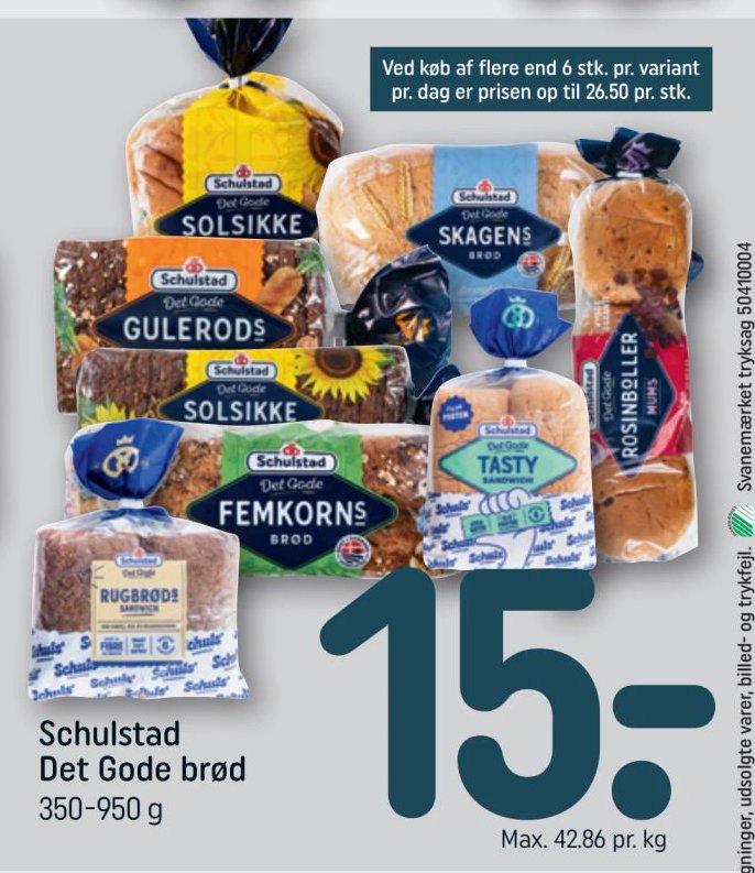Schulstad Det Gode brød 350-950 g – Rema 1000