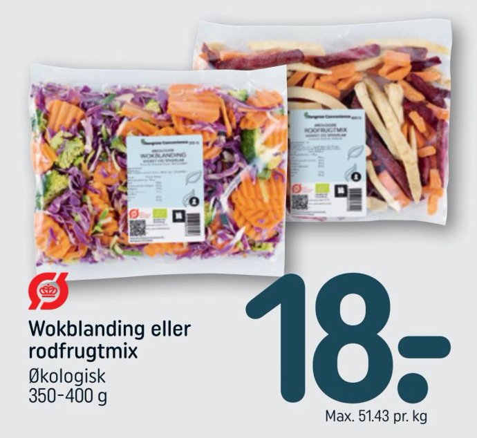 Wokblanding eller rodfrugtmix Økologisk 350-400 g – Rema 1000