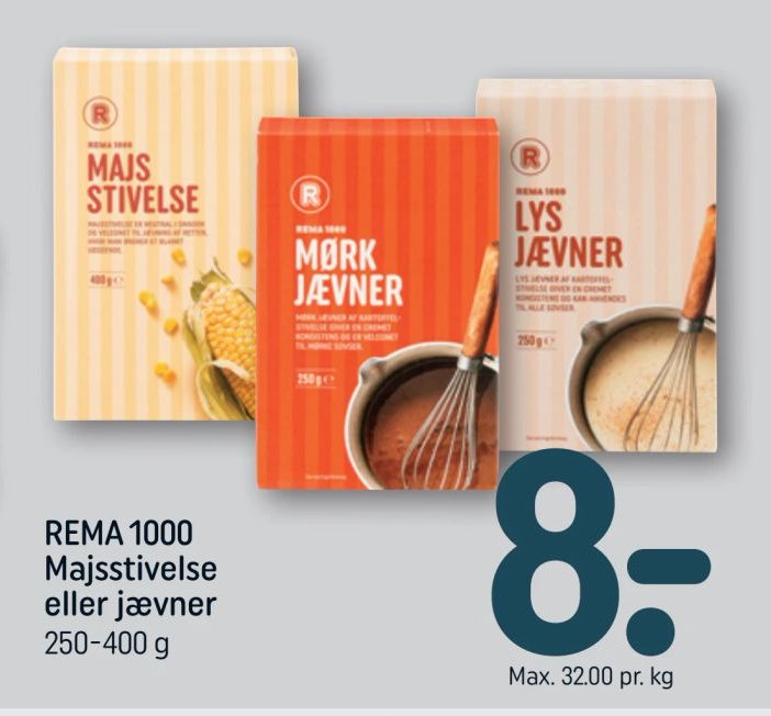 REMA 1000 Majsstivelse eller jævner 250-400 g – Rema 1000
