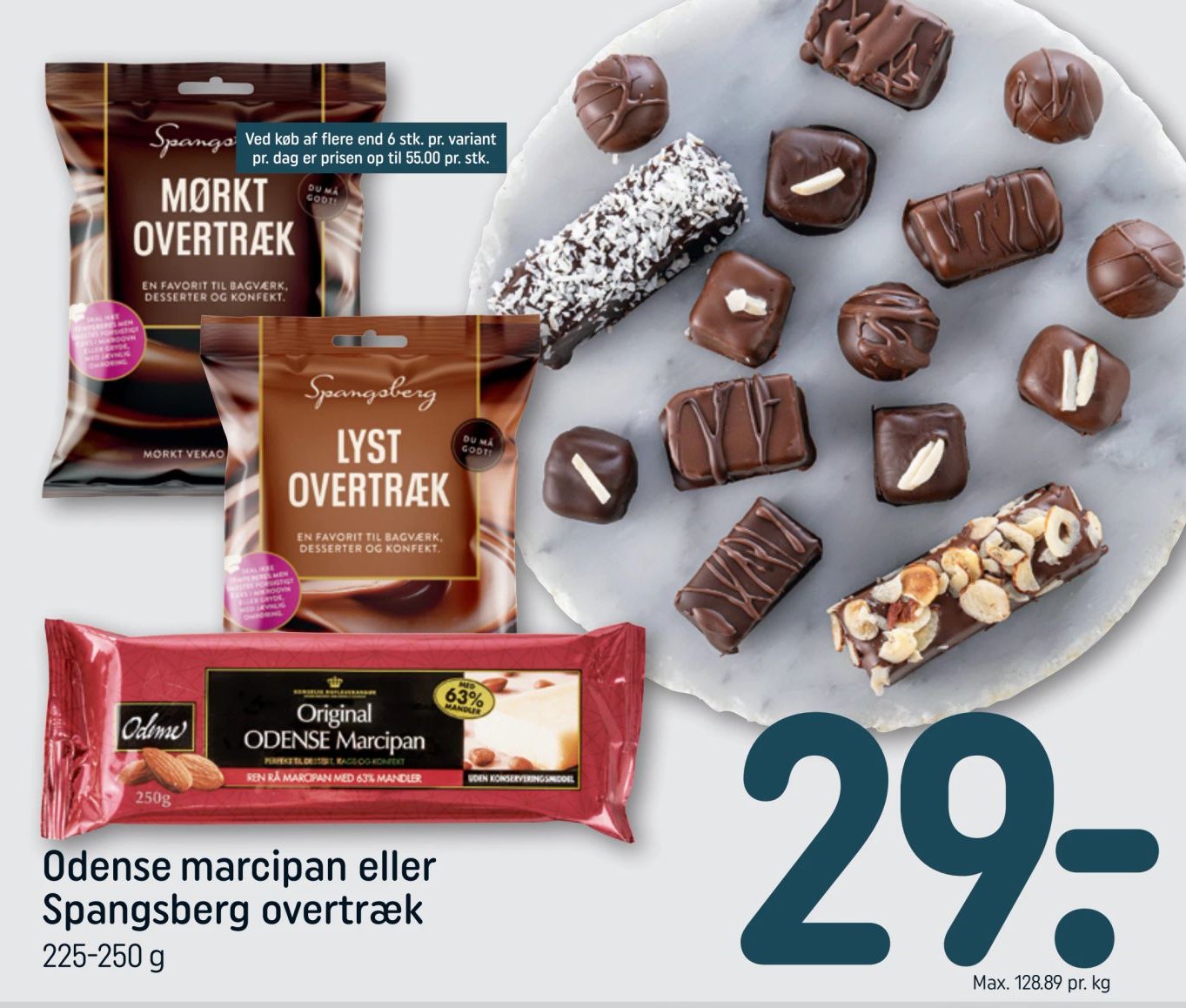 Odense marcipan eller Spangsberg overtræk 225-250 g – Rema 1000