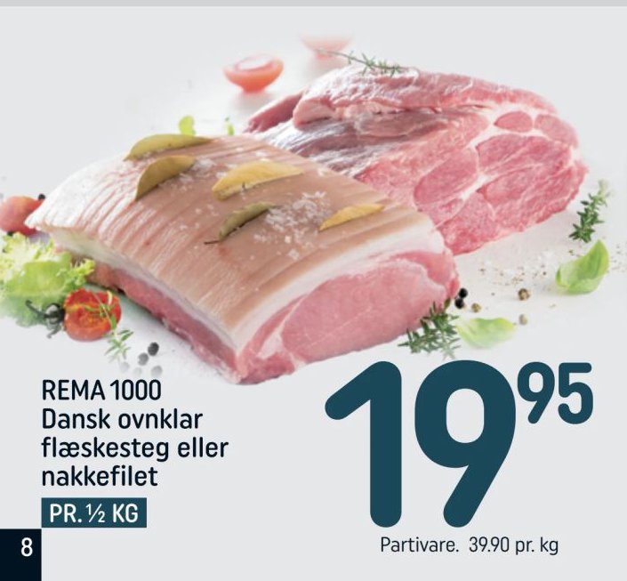 REMA 1000 Dansk ovnklar flæskesteg eller nakkefilet – Rema 1000