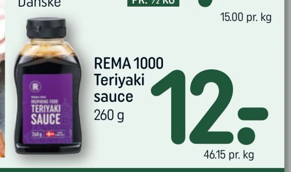REMA 1000 Teriyaki sauce 260 g – Rema 1000