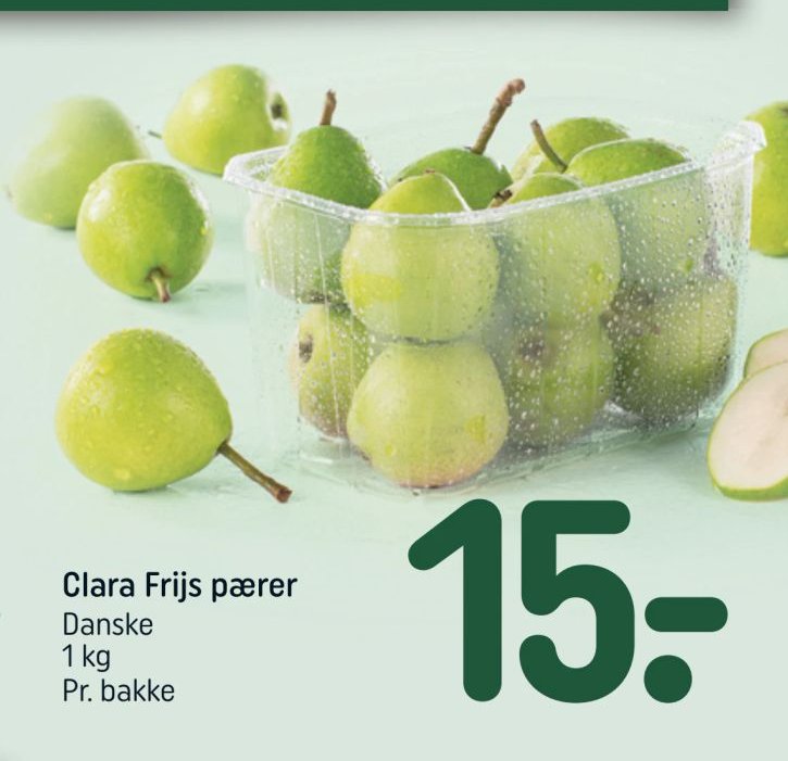 Clara Frijs pærer Danske 1 kg Pr. bakke – Rema 1000