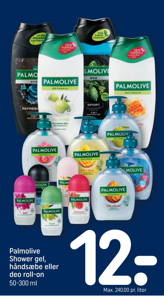 Palmolive Shower gel, håndsæbe eller deo roll-on – Rema 1000