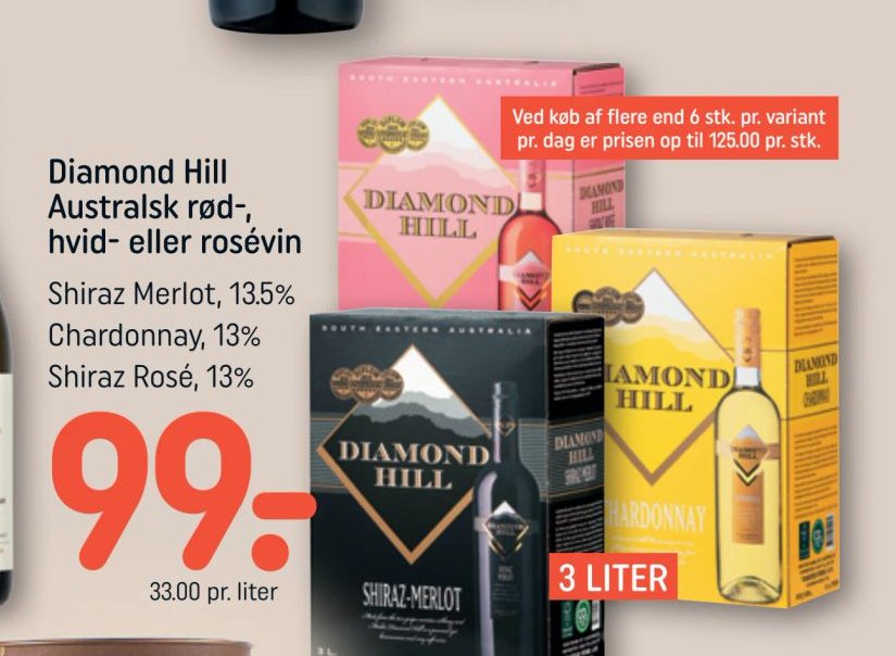 Diamond Hill Australsk rød-, hvid- eller rosévin – Rema 1000