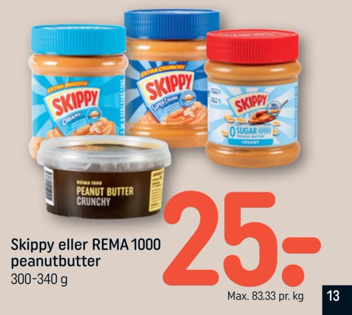 Skippy eller REMA 1000 peanutbutter – Rema 1000