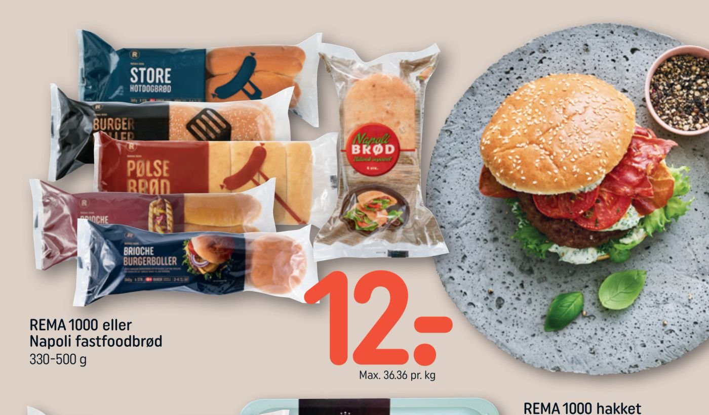 REMA 1000 eller Napoli fastfoodbrød – Rema 1000