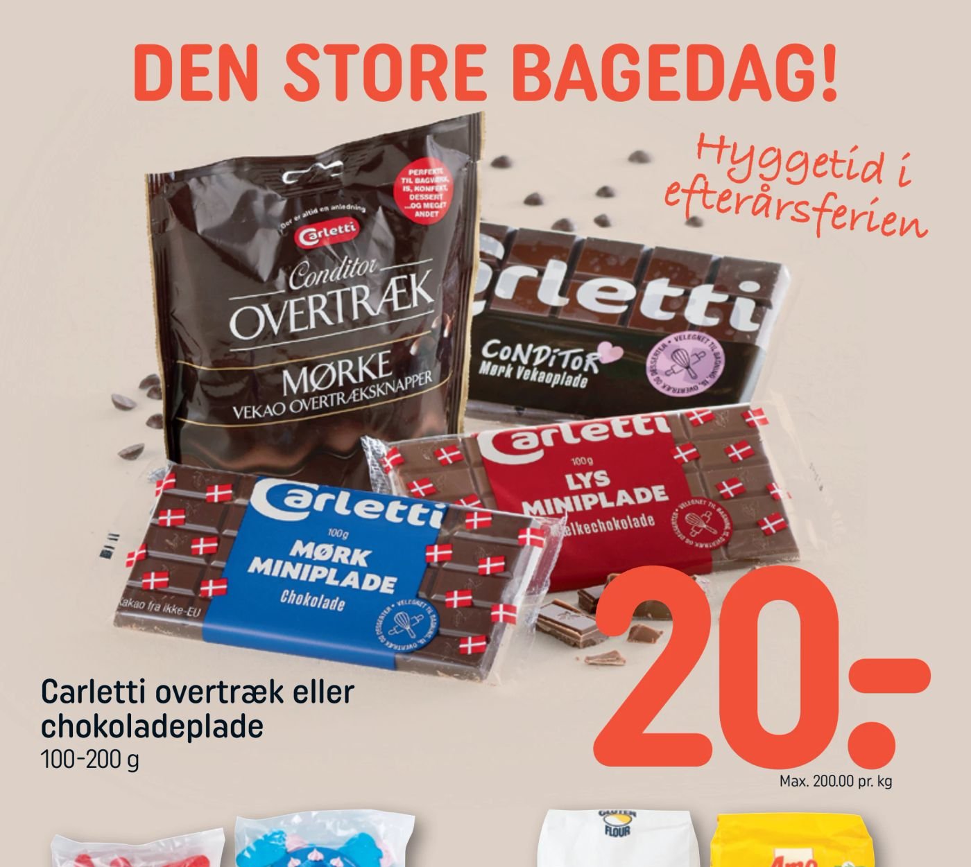 Carletti overtræk eller chokoladeplade – Rema 1000