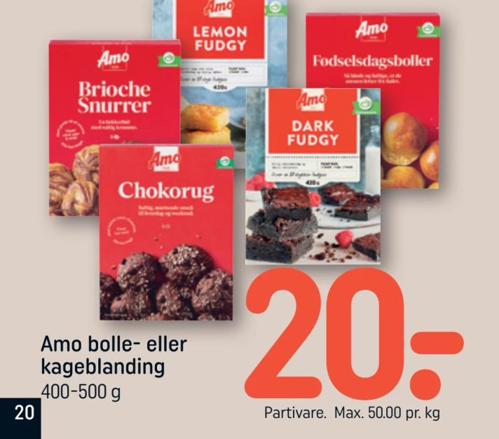 Amo bolle- eller kageblanding – Rema 1000