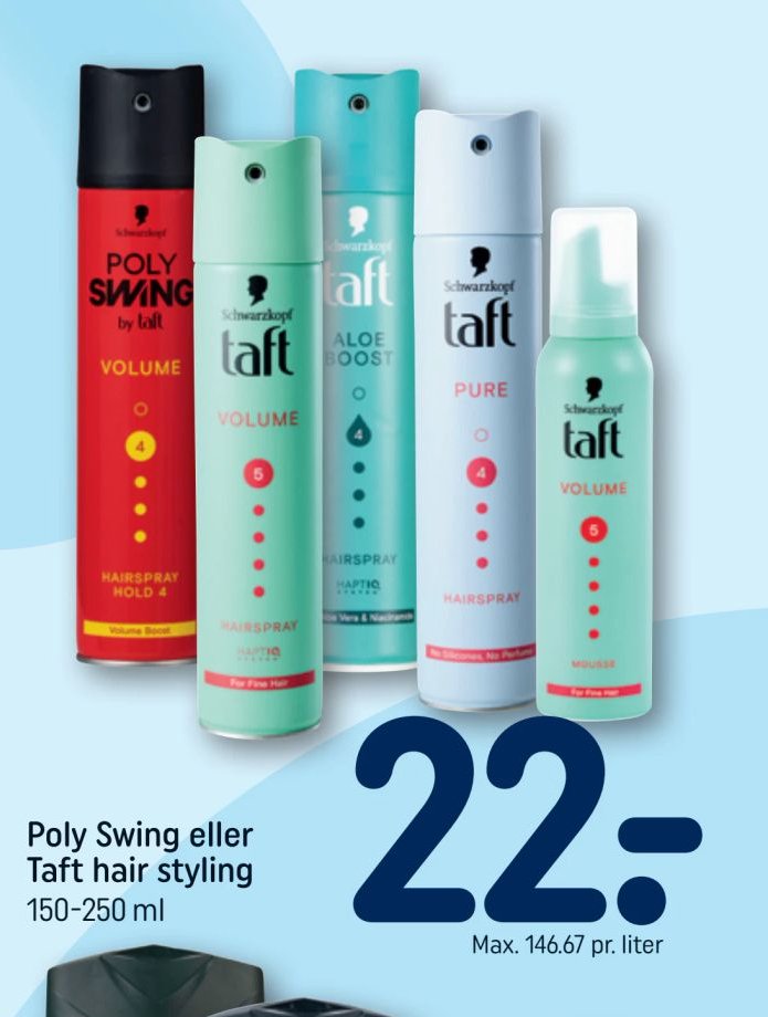 Poly Swing eller Taft hair styling – Rema 1000