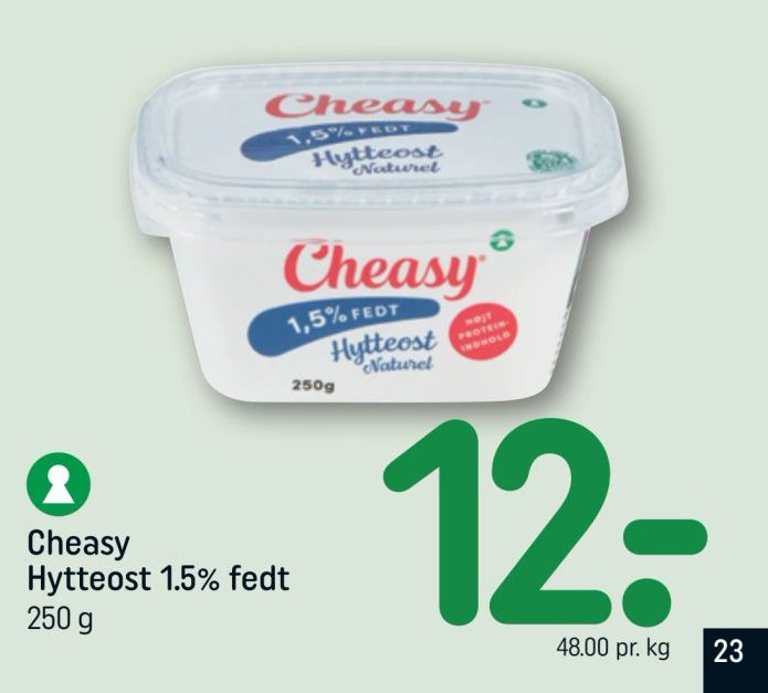 Cheasy Hytteost 1.5% fedt – Rema 1000