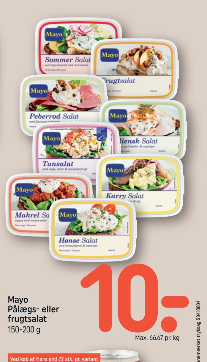 Mayo Pålægs- eller frugtsalat – Rema 1000