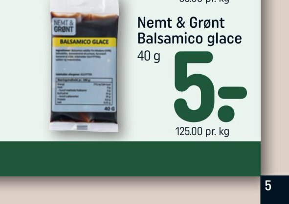 Nemt & Grønt Balsamico glace – Rema 1000