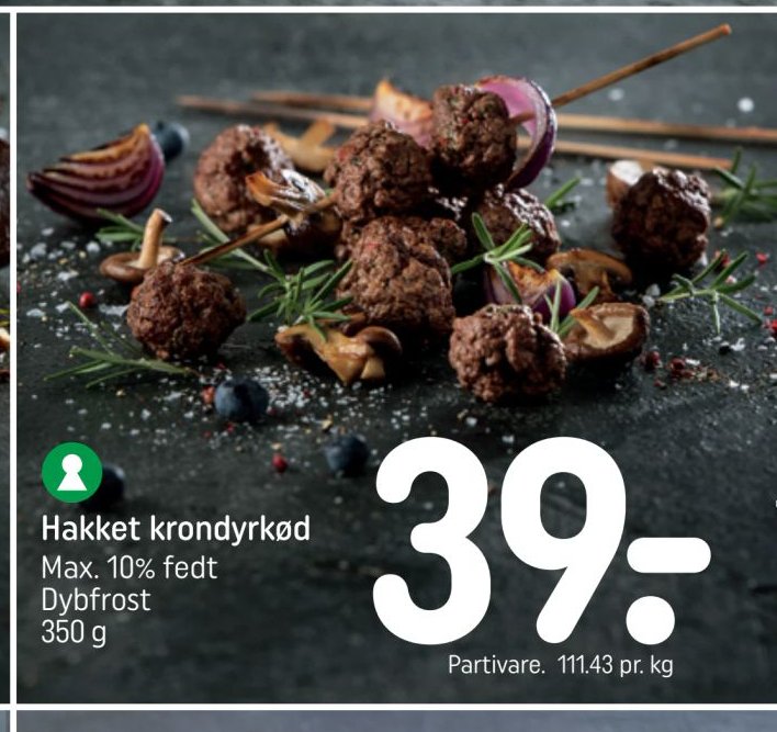 Hakket krondyrkød – Rema 1000