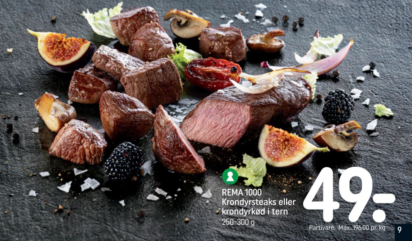 REMA 1000 Krondyrsteaks eller krondyrkød i tern – Rema 1000