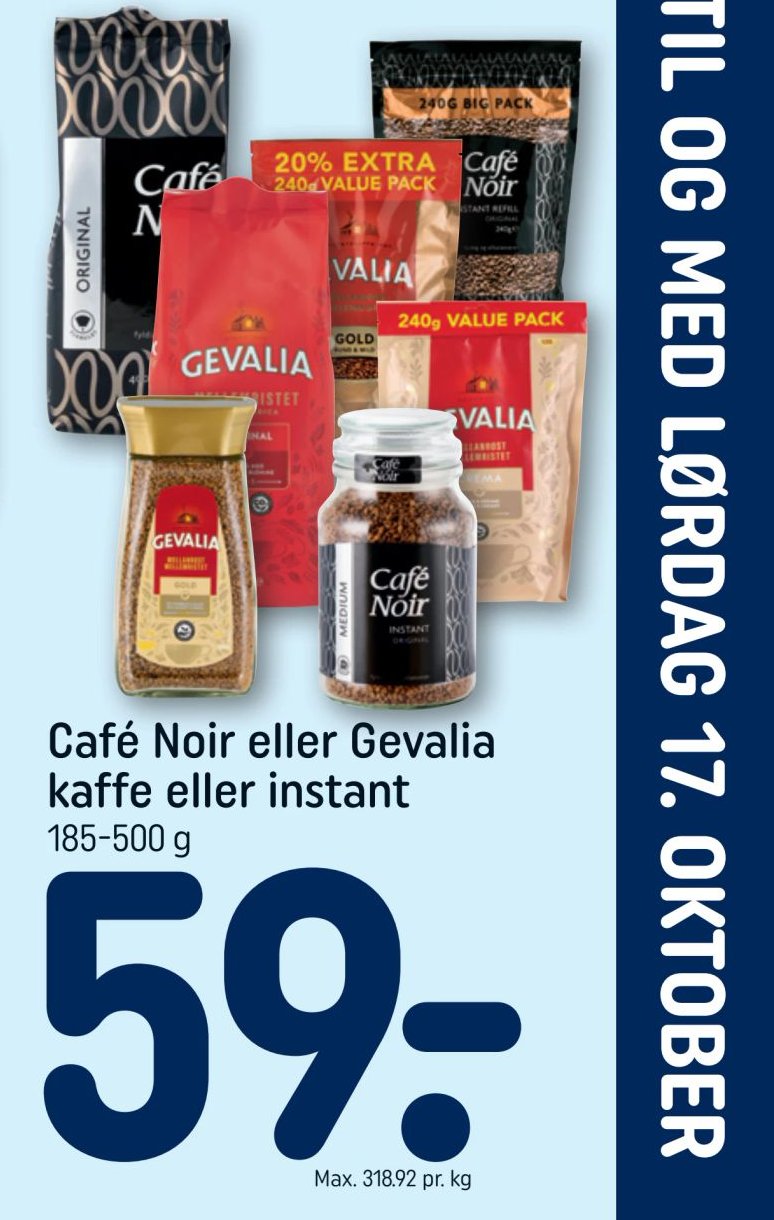 Café Noir eller Gevalia kaffe eller instant – Rema 1000