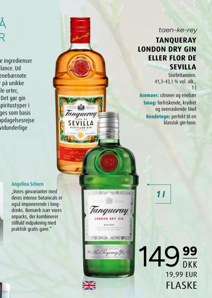 TANQUERAY LONDON DRY GIN ELLER FLOR DE SEVILLA – Scandinavian Park