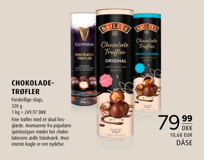 CHOKOLADE-TRØFLER Forskellige slags, 320 g – Scandinavian Park