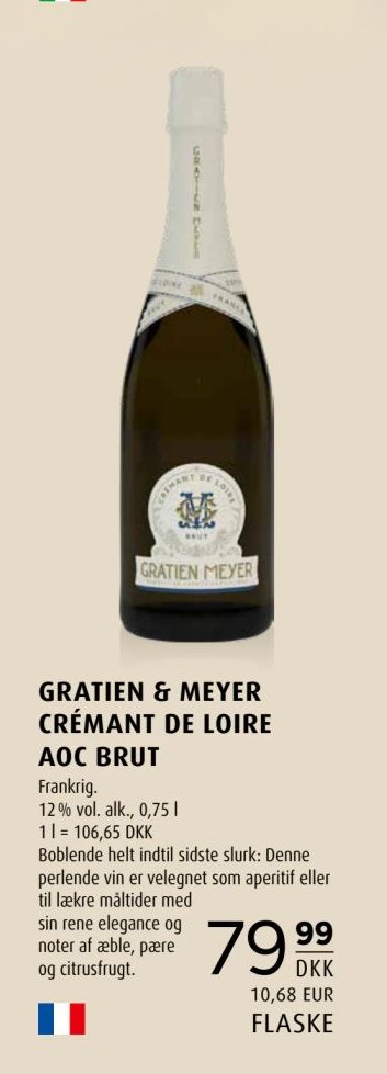 GRATIEN & MEYER CRÉMANT DE LOIRE AOC BRUT – Scandinavian Park