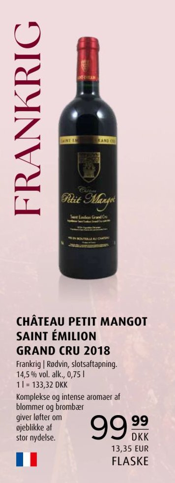 CHÂTEAU PETIT MANGOT SAINT ÉMILION GRAND CRU 2018 – Scandinavian Park