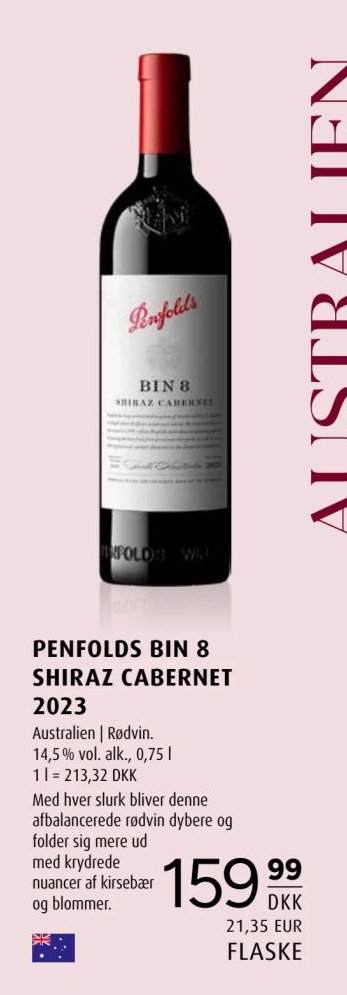 PENFOLDS BIN 8 SHIRAZ CABERNET 2023 – Scandinavian Park