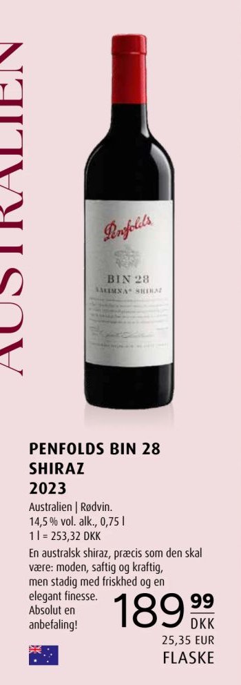 PENFOLDS BIN 28 SHIRAZ 2023 – Scandinavian Park