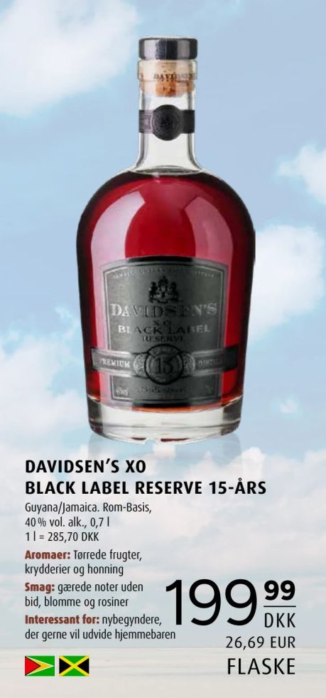 DAVIDSEN’S XO BLACK LABEL RESERVE 15-ÅRS – Scandinavian Park