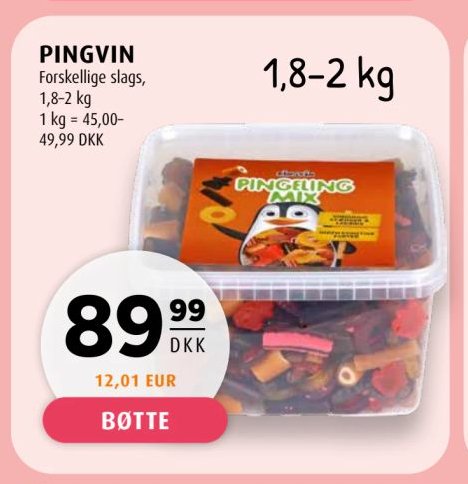 PINGVIN forskellige slags, 1,8-2 kg – Scandinavian Park