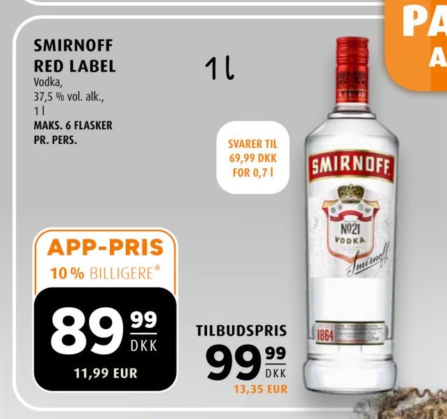 SMIRNOFF RED LABEL 1 l – Scandinavian Park