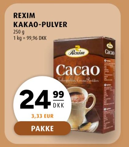 REXIM KAKAO-PULVER – Scandinavian Park