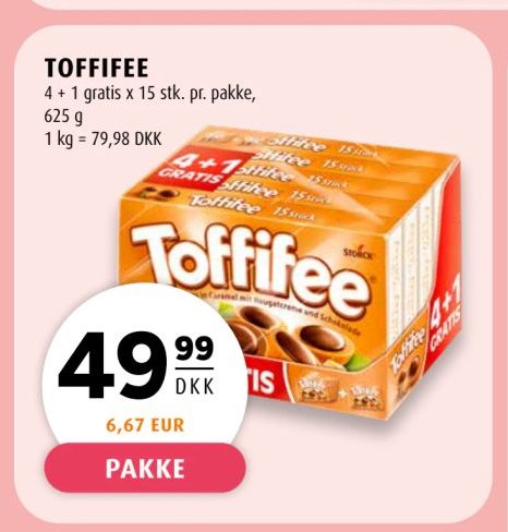 TOFFIFEE 4+1 gratis 15 stk. pr. pakke – Scandinavian Park