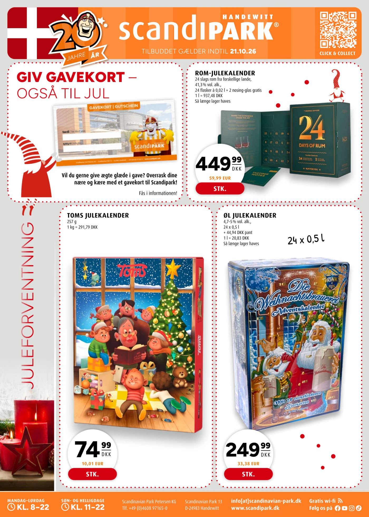 JULEKALENDER 4,8 % vol. alk. 24 x 0,5 l + 44,94 DKK pant 1 l = 20,83 DKK Så længe lager haves – Scandinavian Park