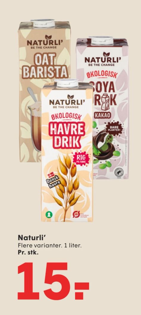 Naturli' Flere varianter. 1 liter. – Spar